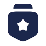 Medal Star Square SVG Icon